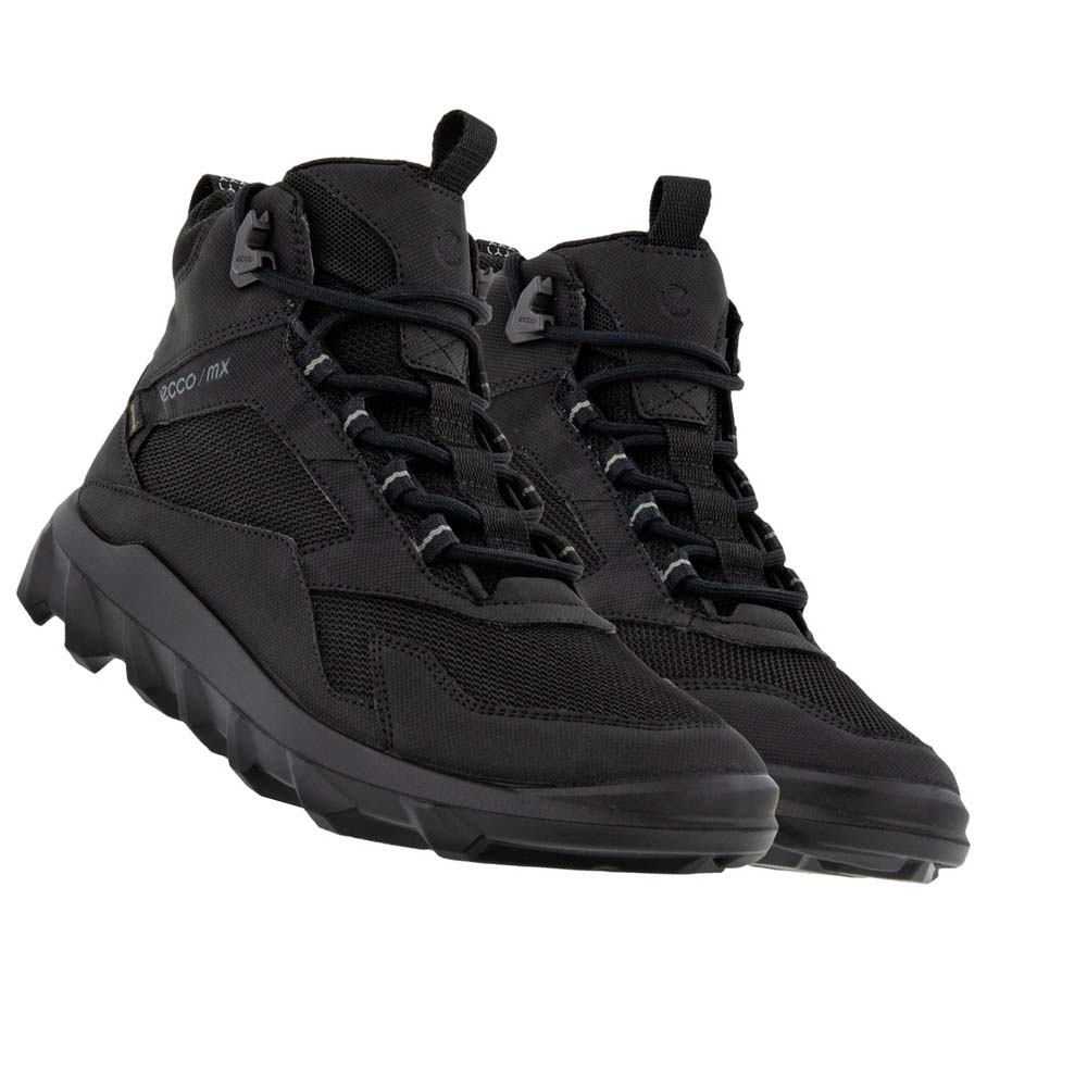 Women's Ecco Mx Mid Gtx Boots Black | USA 20LIS